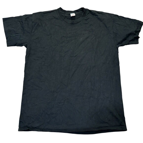 Vintage Blank Black Duke Shirt Mens XL Made In USA Single Stitch Tee Classic 90s - Picture 1 of 3